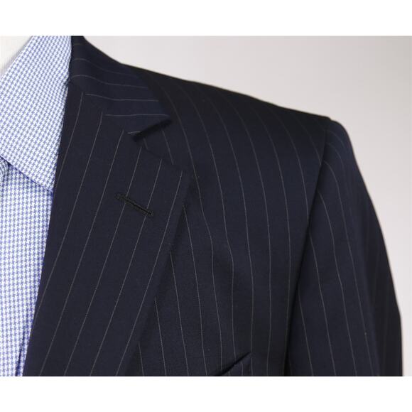 Brooks Brothers Fitzgerald Navy Blue Pinstripe Suit Blazer Jacket 41L - Picture 4 of 11